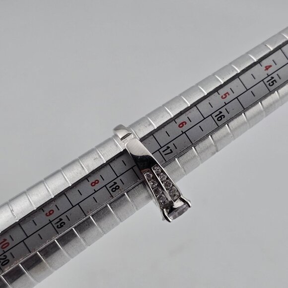 Sterling Silver Cubic Zirconia Engagement Wedding Ring 7 Solitaire Style 925 - Picture 4 of 14